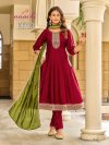 Ekta By Aanchi Vichitra Silk Embroidery Anarakali Set 